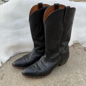 Nocona Imperial Calf Round Toe Black Leather Cowboy Western Boots NB2005 11 1/2D